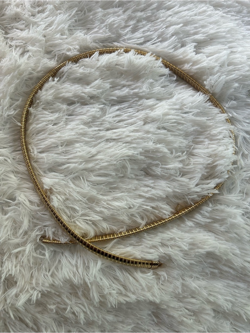 Vintage Gold Tone Chain Belt Adjustable Hook Closure